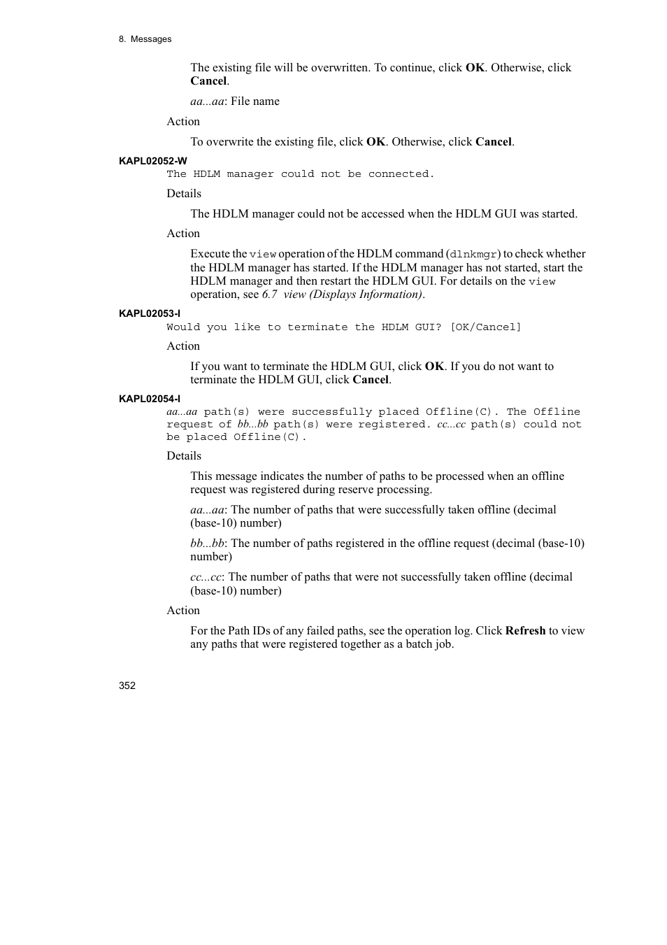 HP Hitachi Dynamic Link Manager Software User Manual | Page 376 / 492