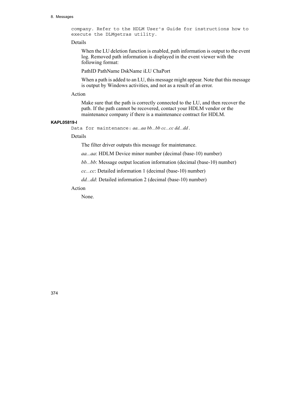 HP Hitachi Dynamic Link Manager Software User Manual | Page 398 / 492
