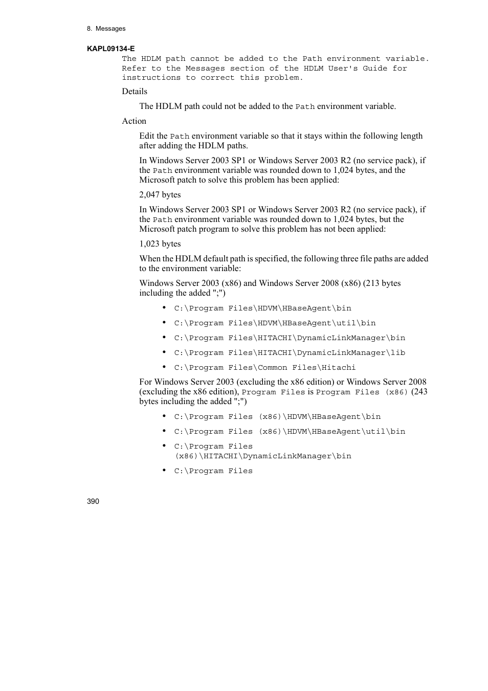 HP Hitachi Dynamic Link Manager Software User Manual | Page 414 / 492