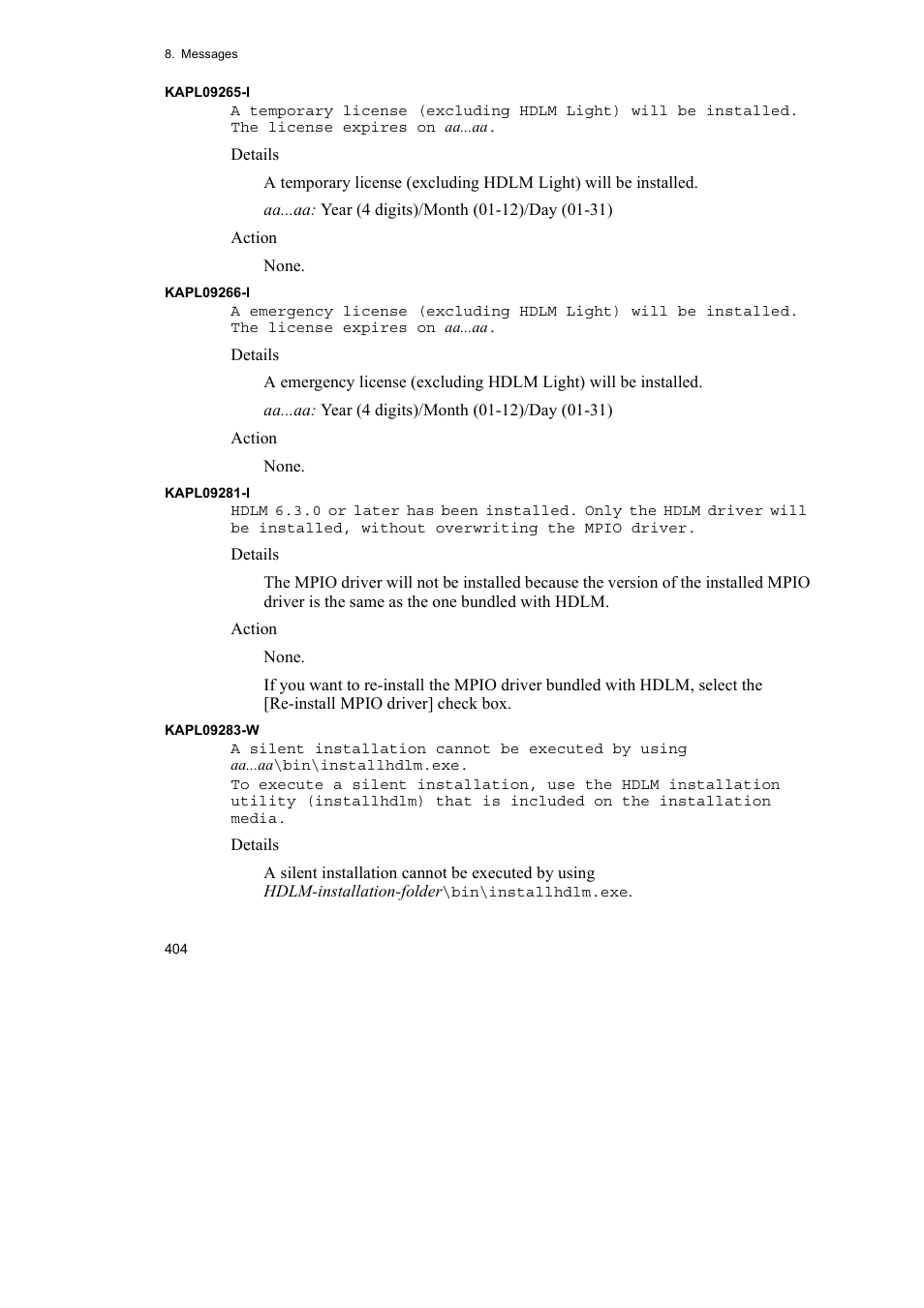 HP Hitachi Dynamic Link Manager Software User Manual | Page 428 / 492