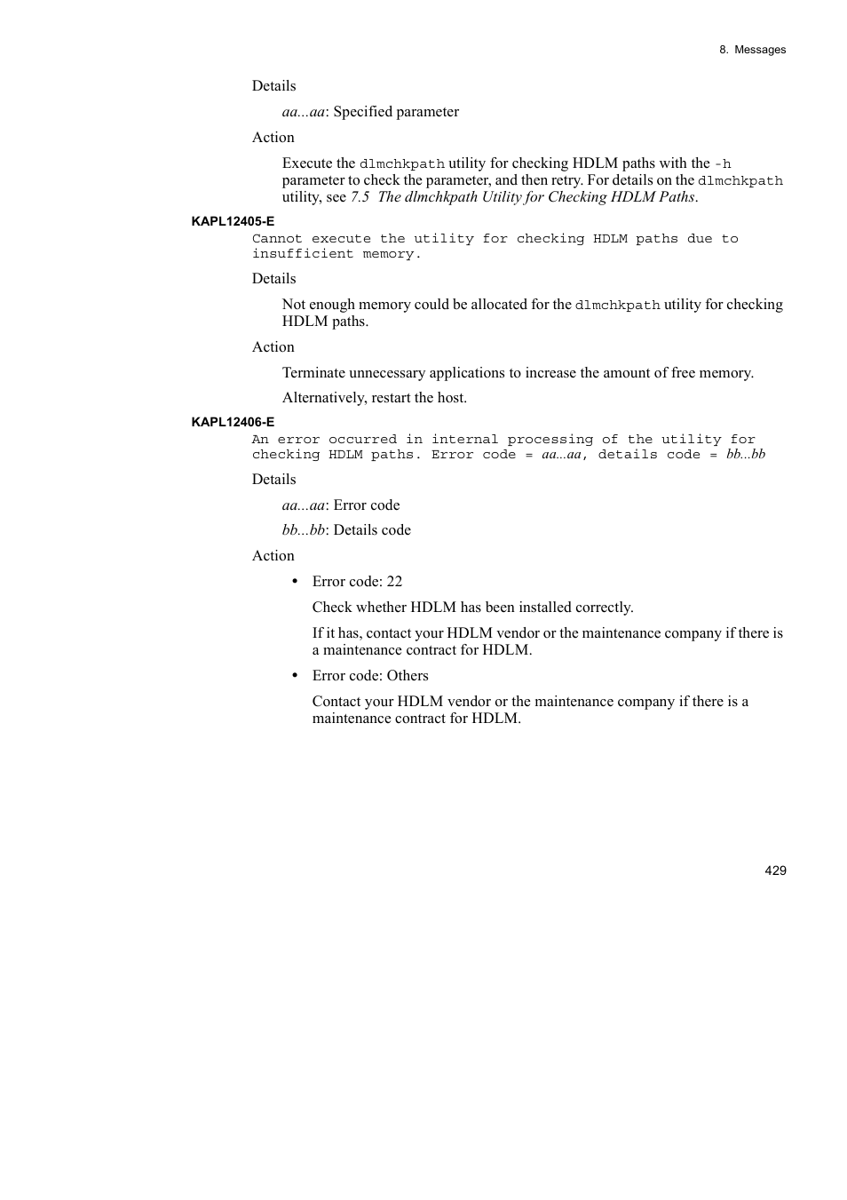 HP Hitachi Dynamic Link Manager Software User Manual | Page 453 / 492