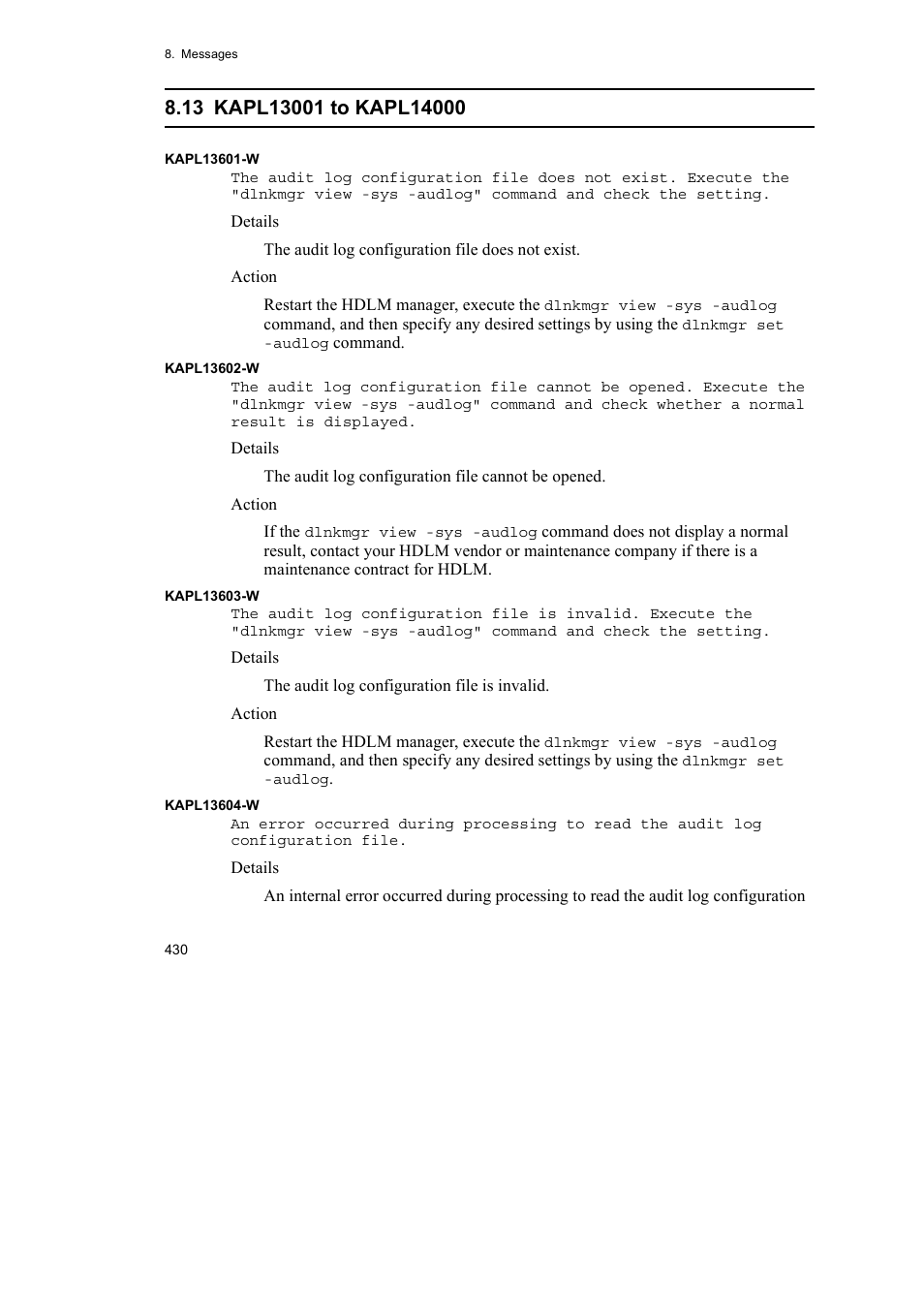 HP Hitachi Dynamic Link Manager Software User Manual | Page 454 / 492