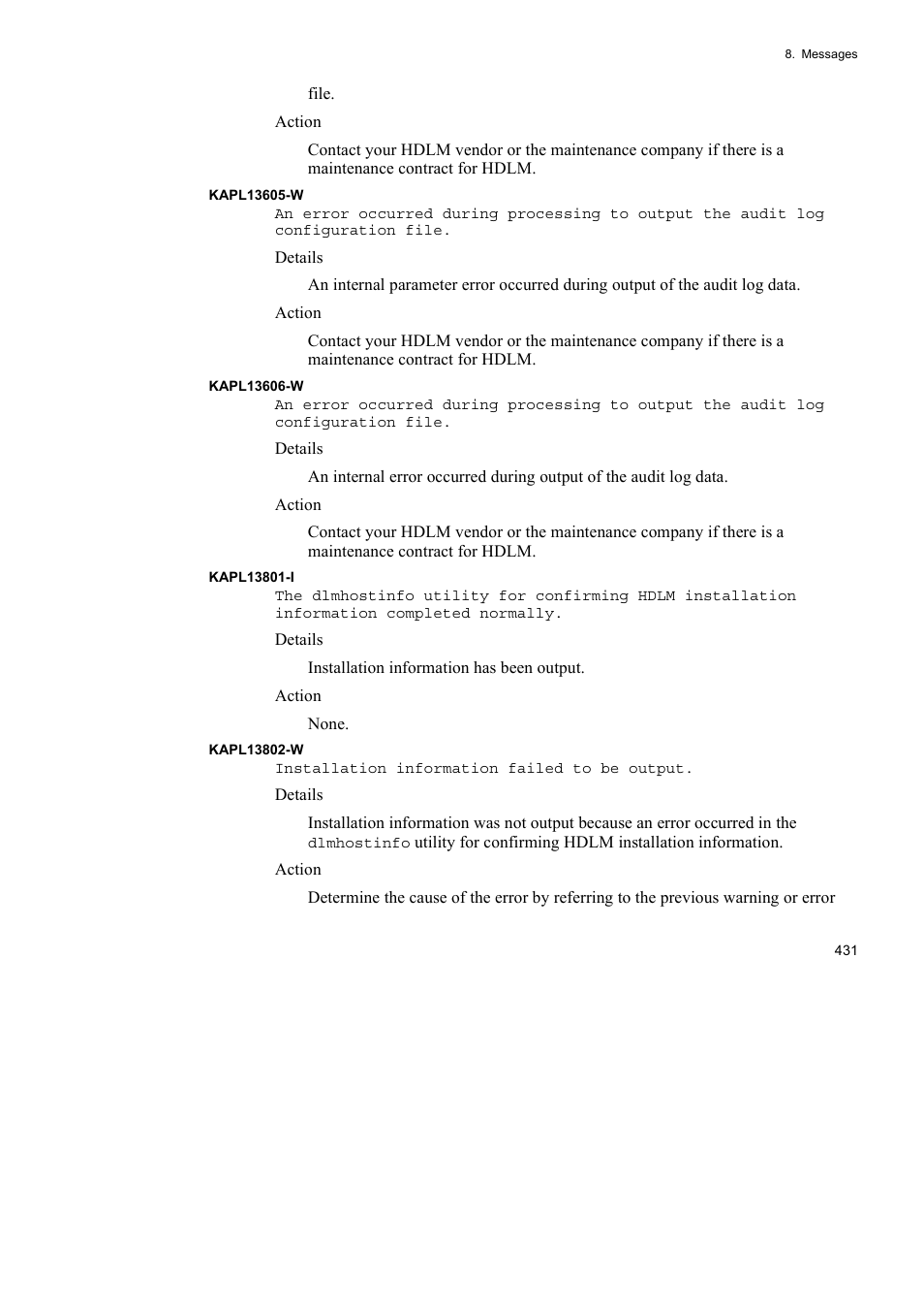 HP Hitachi Dynamic Link Manager Software User Manual | Page 455 / 492