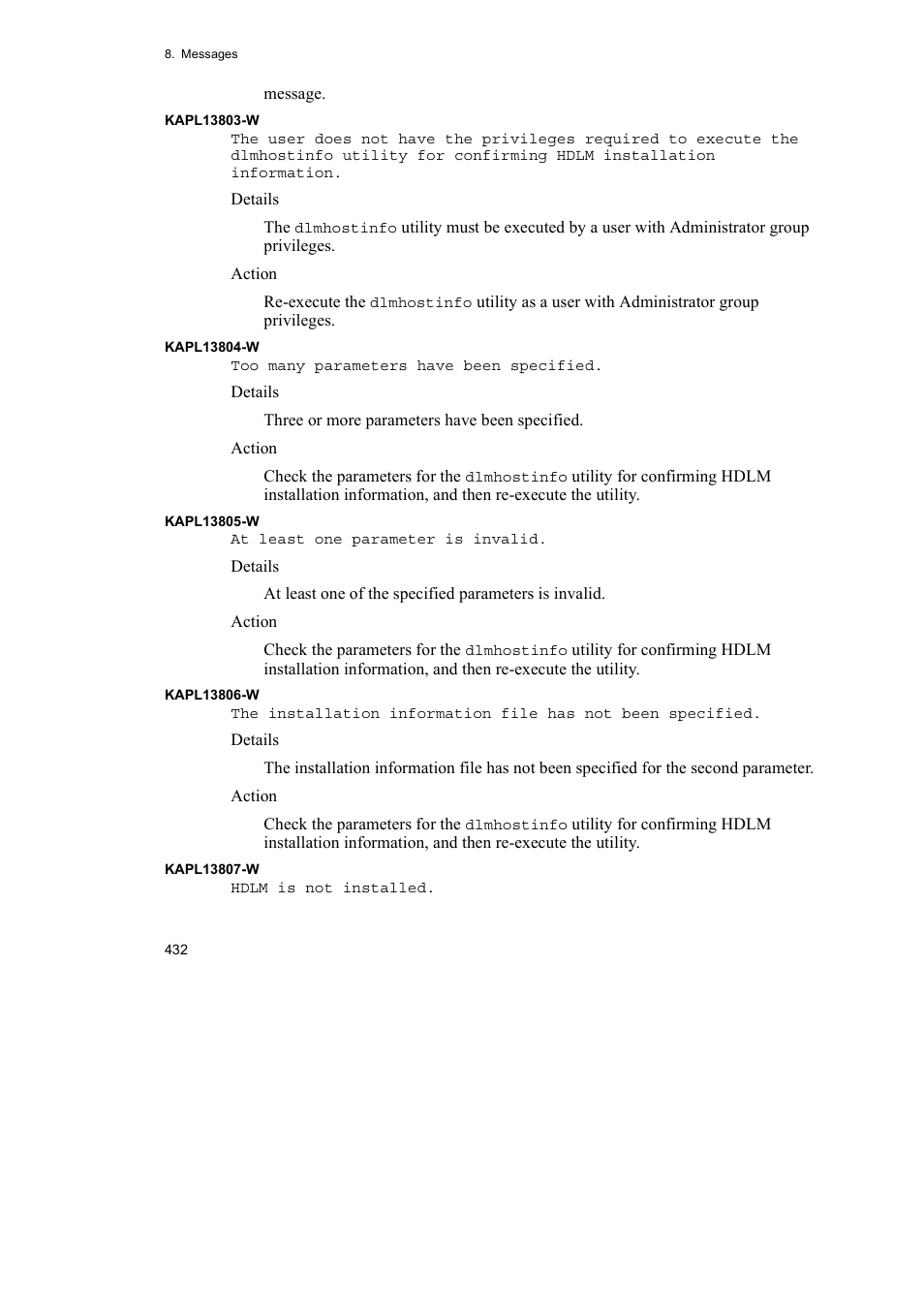 HP Hitachi Dynamic Link Manager Software User Manual | Page 456 / 492