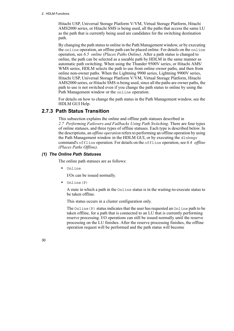 3 path status transition | HP Hitachi Dynamic Link Manager Software User Manual | Page 54 / 492