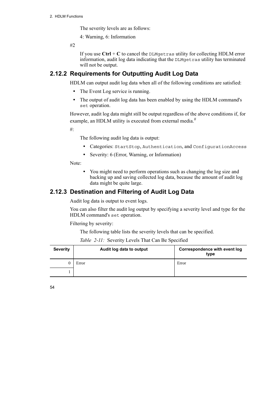 2 requirements for outputting audit log data, 3 destination and filtering of audit log data | HP Hitachi Dynamic Link Manager Software User Manual | Page 78 / 492