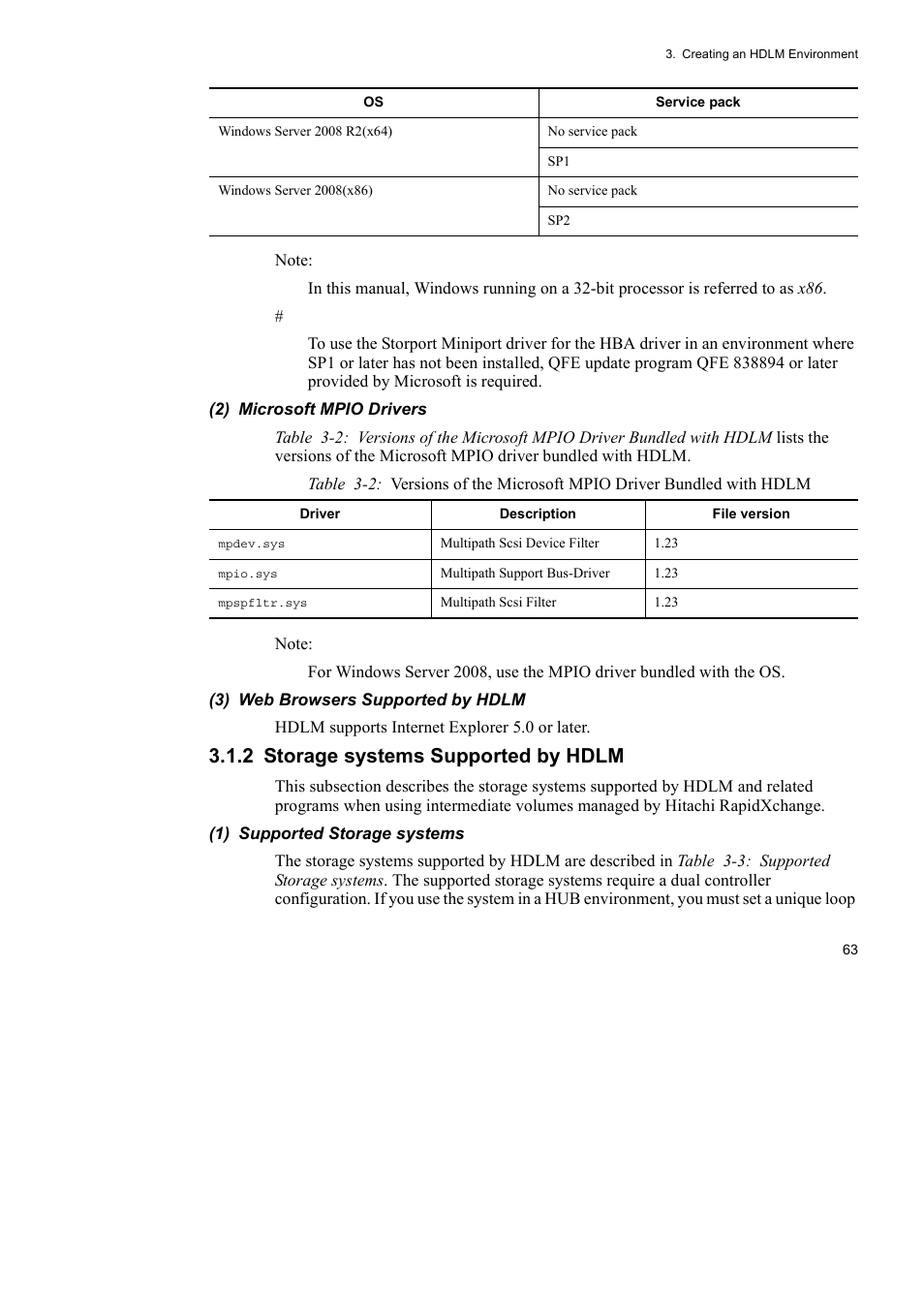 2 storage systems supported by hdlm | HP Hitachi Dynamic Link Manager Software User Manual | Page 87 / 492