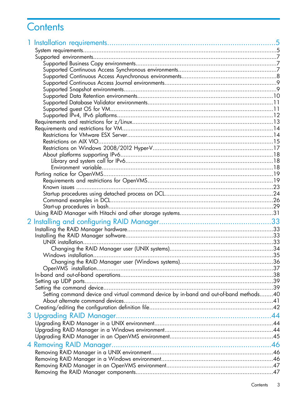 HP XP Racks User Manual | Page 3 / 97