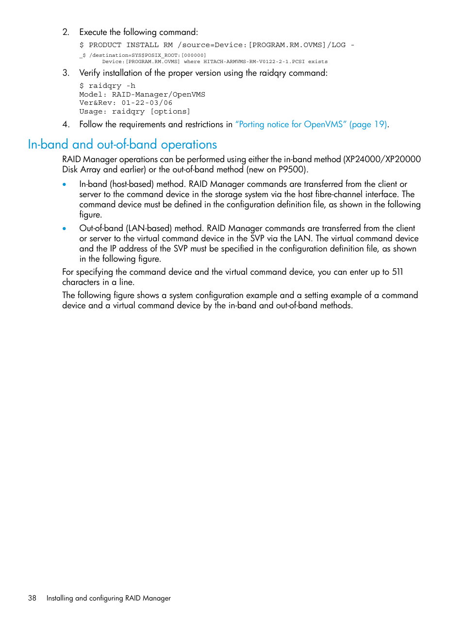 In-band and out-of-band operations | HP XP Racks User Manual | Page 38 / 97