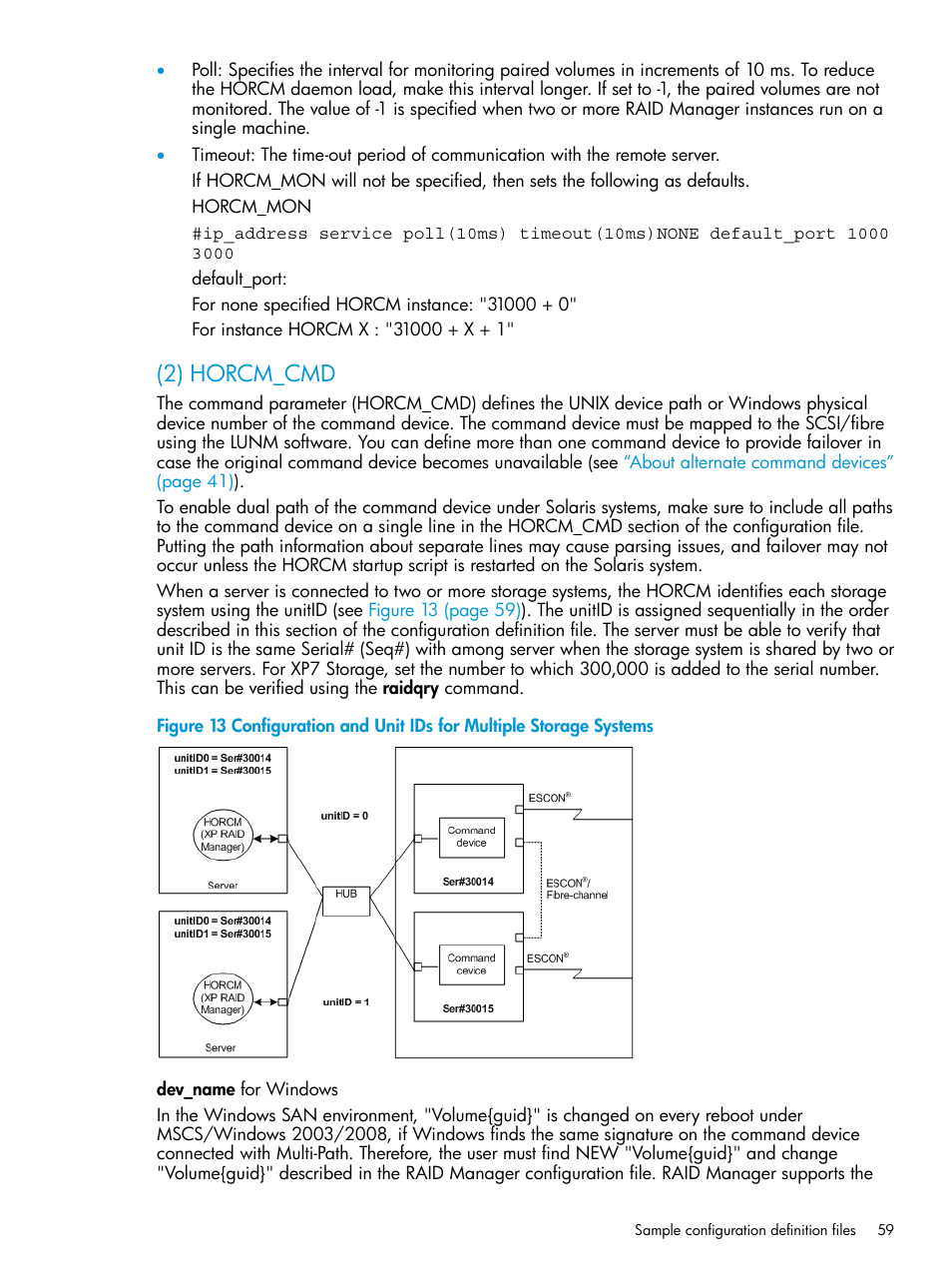 2) horcm_cmd | HP XP Racks User Manual | Page 59 / 97