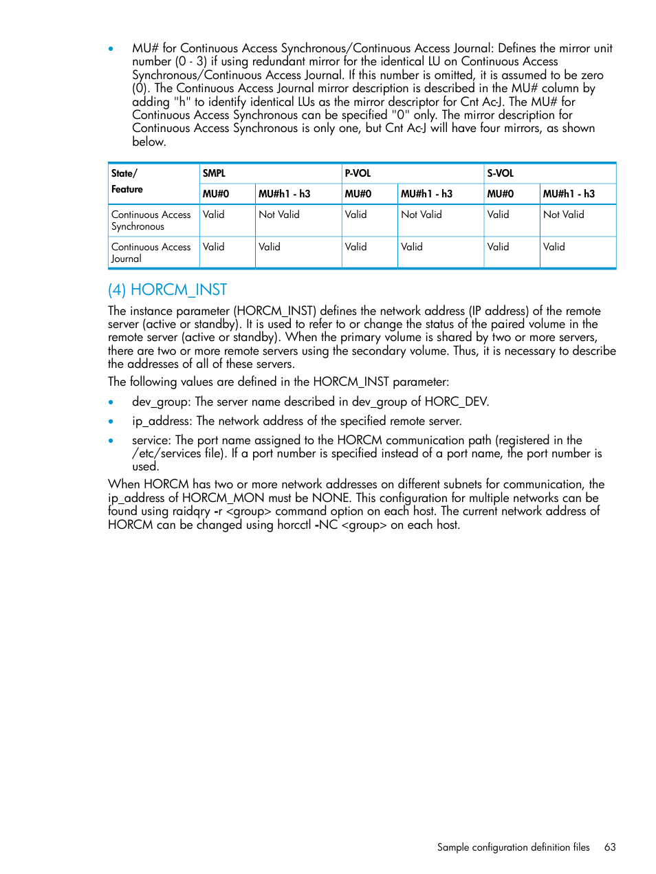 4) horcm_inst | HP XP Racks User Manual | Page 63 / 97