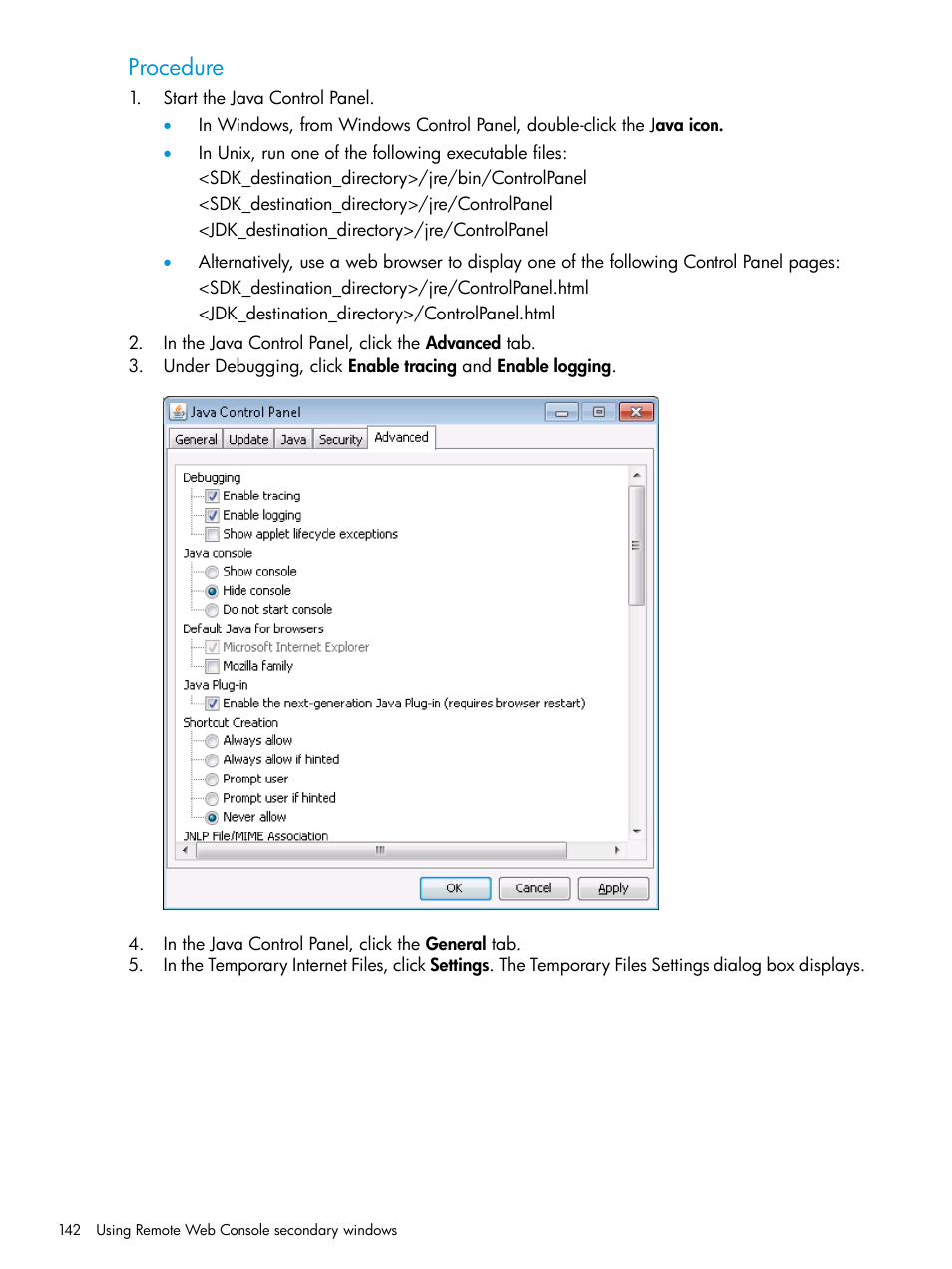 Procedure | HP XP7 Storage User Manual | Page 142 / 258