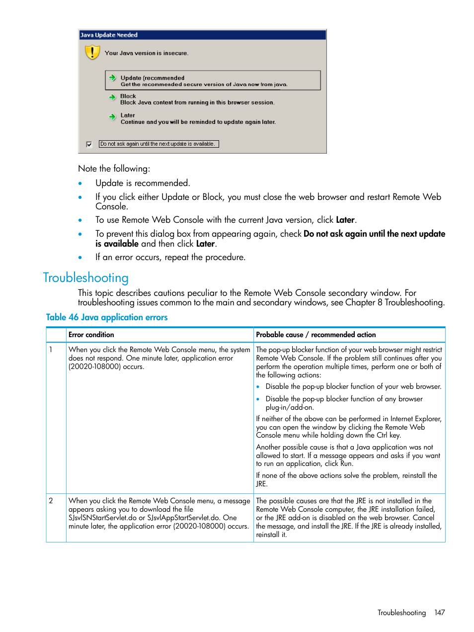 Troubleshooting | HP XP7 Storage User Manual | Page 147 / 258