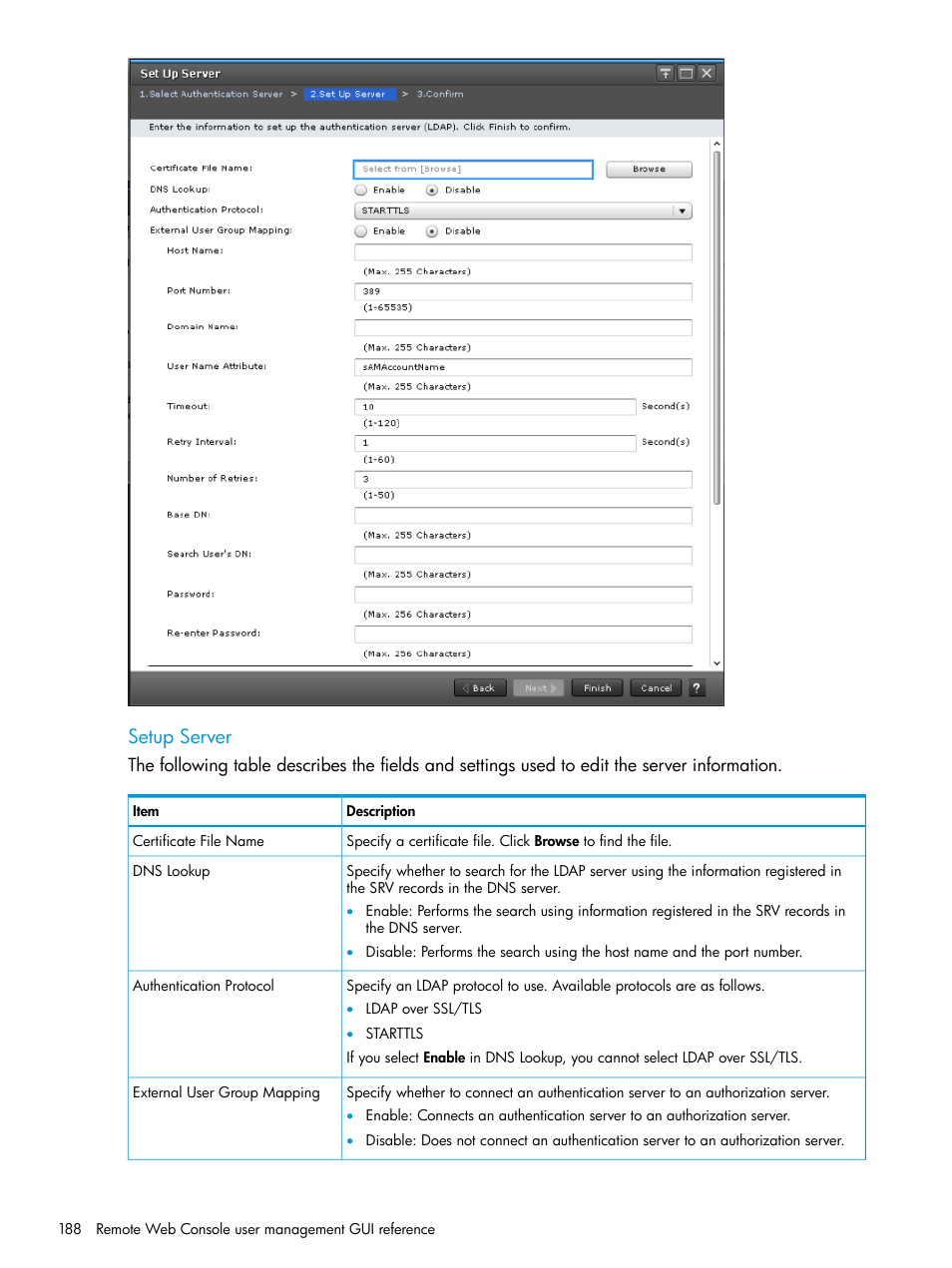 Setup server | HP XP7 Storage User Manual | Page 188 / 258