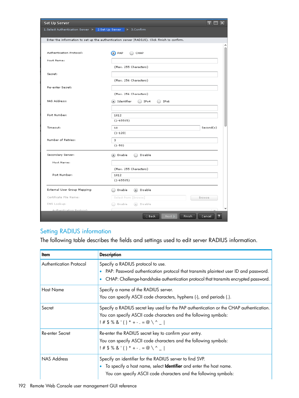 Setting radius information | HP XP7 Storage User Manual | Page 192 / 258