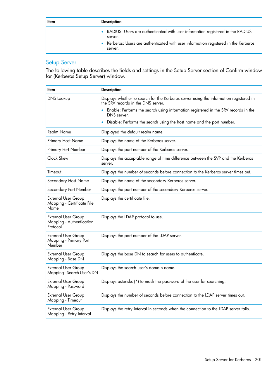 Setup server | HP XP7 Storage User Manual | Page 201 / 258