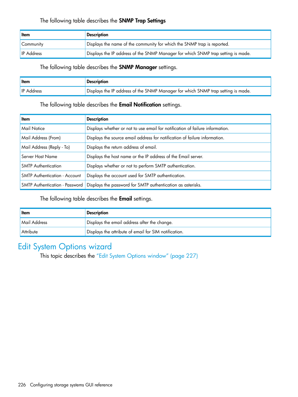 Edit system options wizard | HP XP7 Storage User Manual | Page 226 / 258