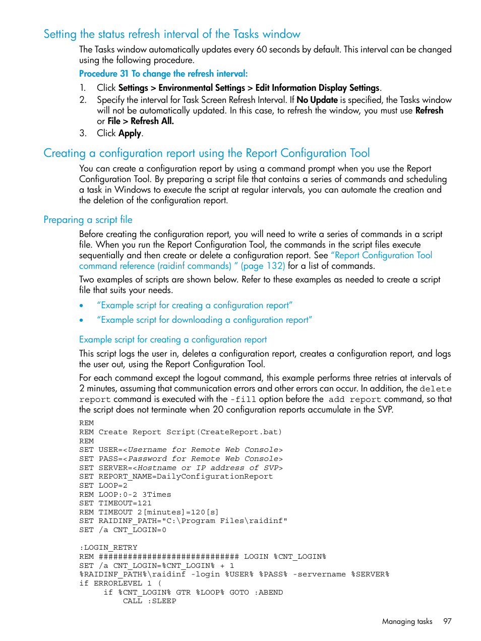 Preparing a script file | HP XP7 Storage User Manual | Page 97 / 258