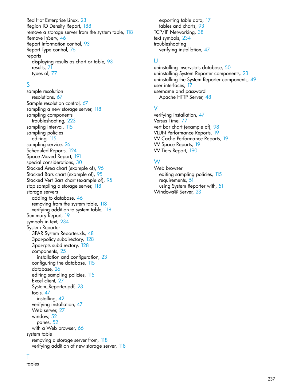 HP 3PAR System Reporter Software User Manual | Page 237 / 237