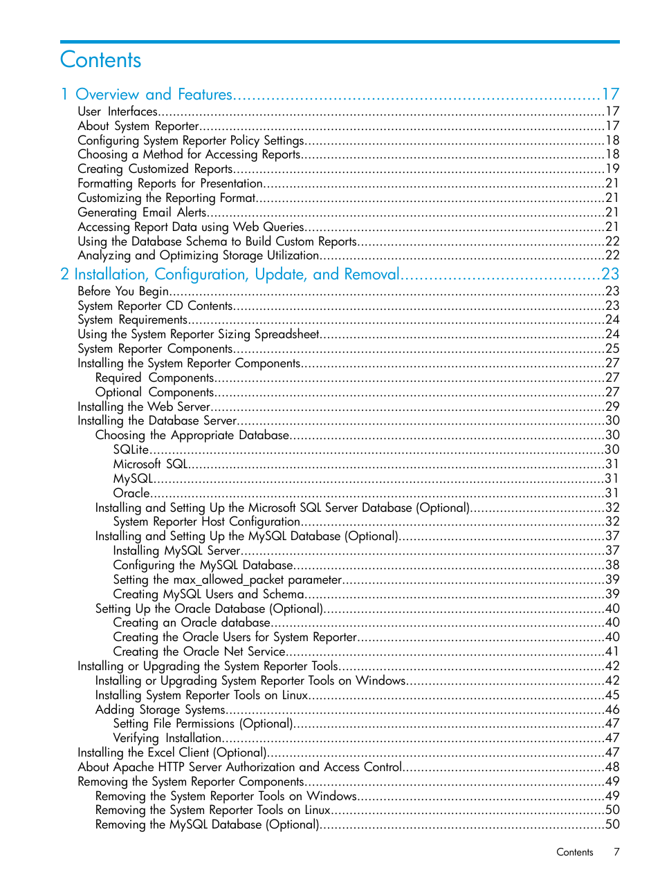 HP 3PAR System Reporter Software User Manual | Page 7 / 237