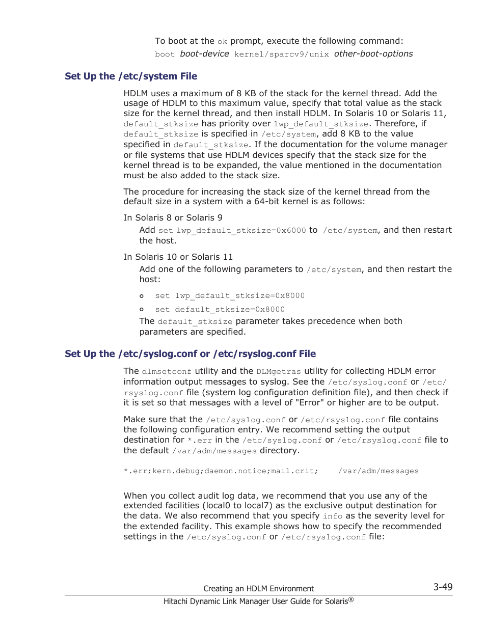 Set up the /etc/system file -49 | HP XP P9500 Storage User Manual | Page 115 / 618