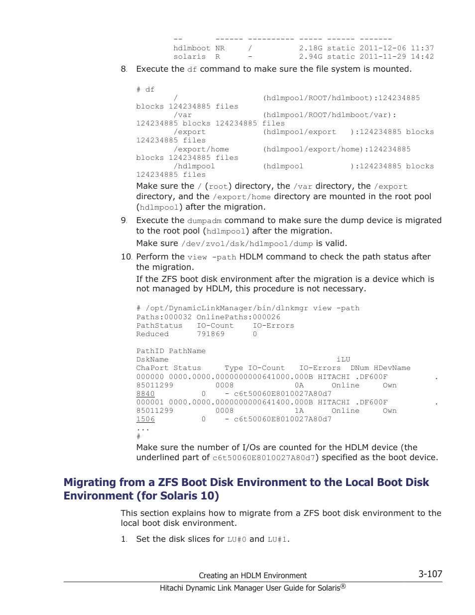 Solaris 10) -107 | HP XP P9500 Storage User Manual | Page 173 / 618