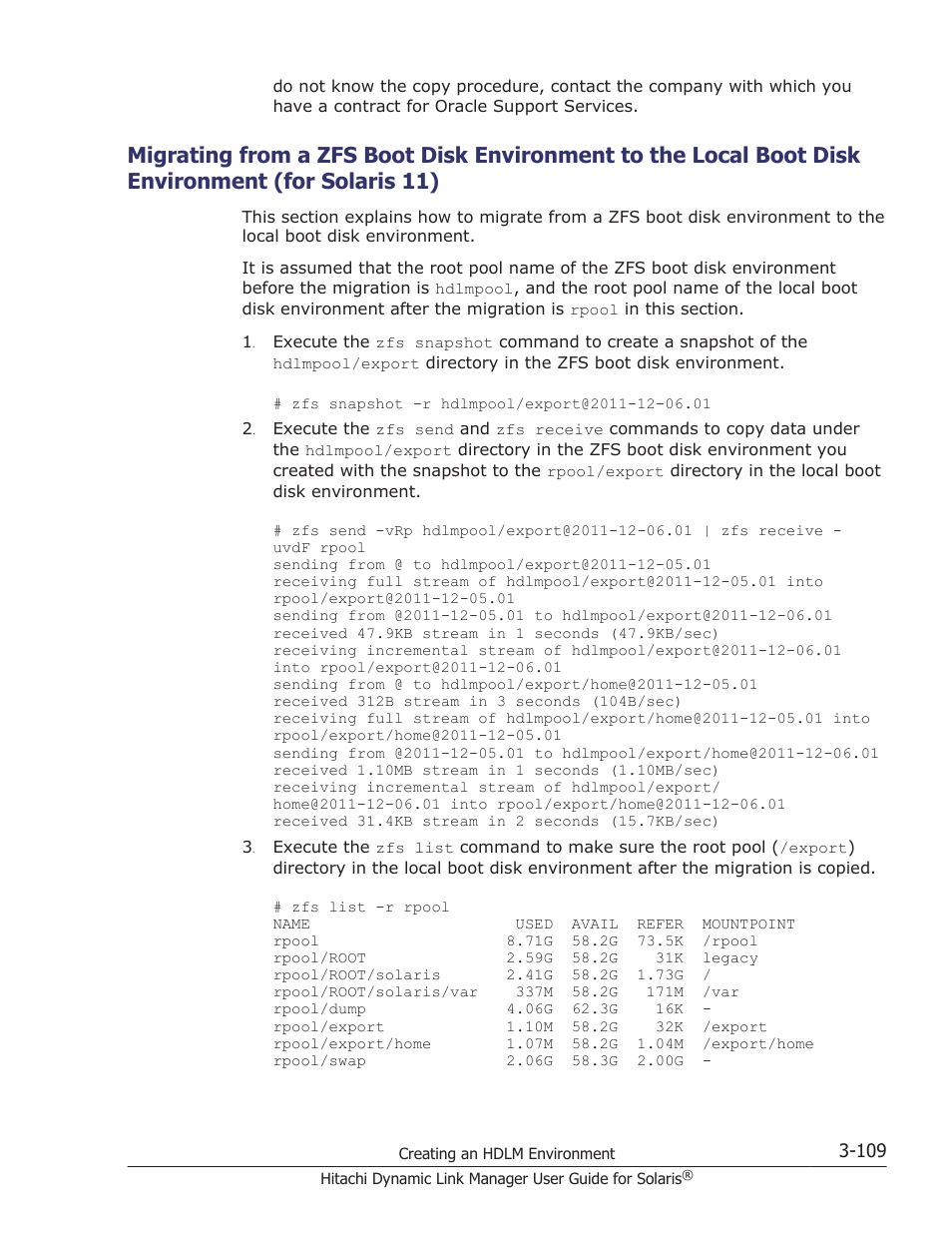 Solaris 11) -109 | HP XP P9500 Storage User Manual | Page 175 / 618