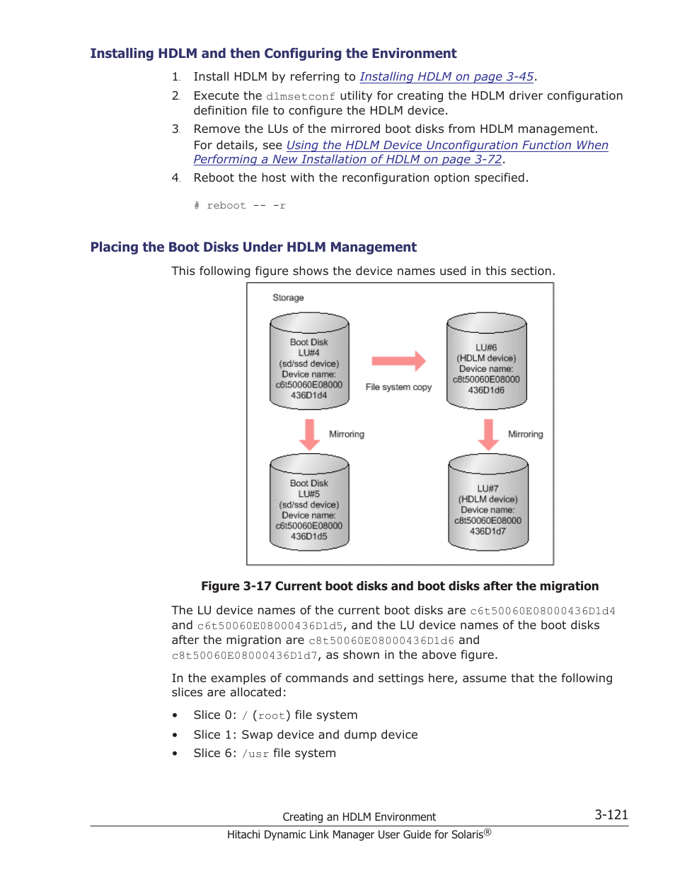Placing the boot disks under hdlm management -121 | HP XP P9500 Storage User Manual | Page 187 / 618