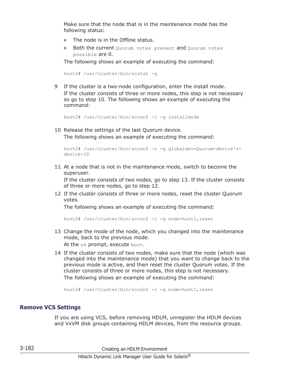 Remove vcs settings -182 | HP XP P9500 Storage User Manual | Page 248 / 618