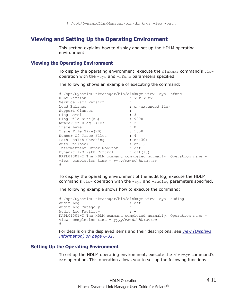 Viewing and setting up the operating environment, Viewing the operating environment -11, Setting up the operating environment -11 | HP XP P9500 Storage User Manual | Page 273 / 618