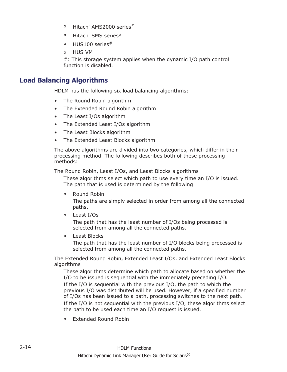 Load balancing algorithms, Load balancing algorithms -14 | HP XP P9500 Storage User Manual | Page 36 / 618