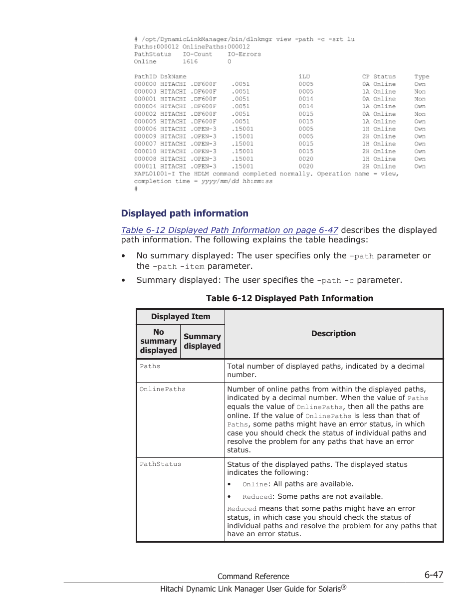 Table 6-12 displayed | HP XP P9500 Storage User Manual | Page 387 / 618