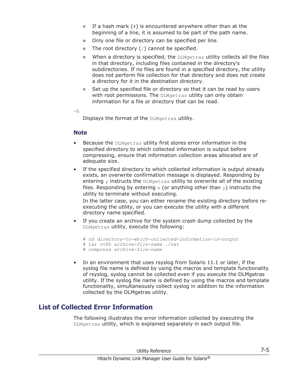 List of collected error information, List of collected error information -5, List of collected | List of collected error | HP XP P9500 Storage User Manual | Page 419 / 618