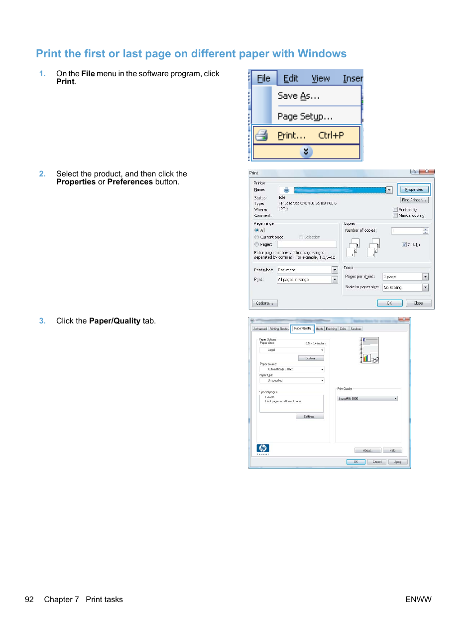 HP LaserJet Pro CM1415fnw Color Multifunction Printer User Manual | Page 108 / 308