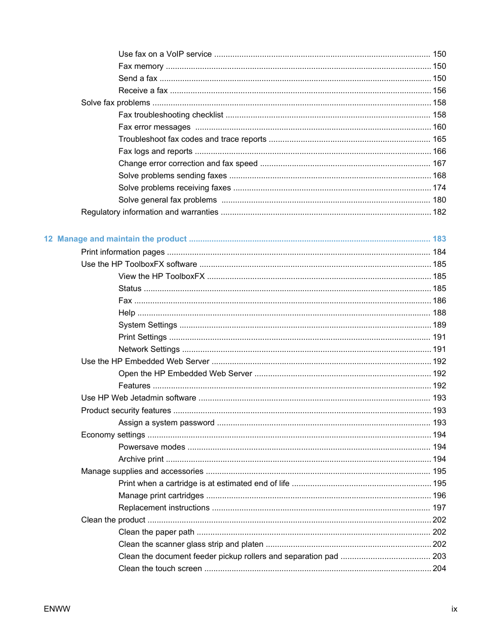 HP LaserJet Pro CM1415fnw Color Multifunction Printer User Manual | Page 11 / 308