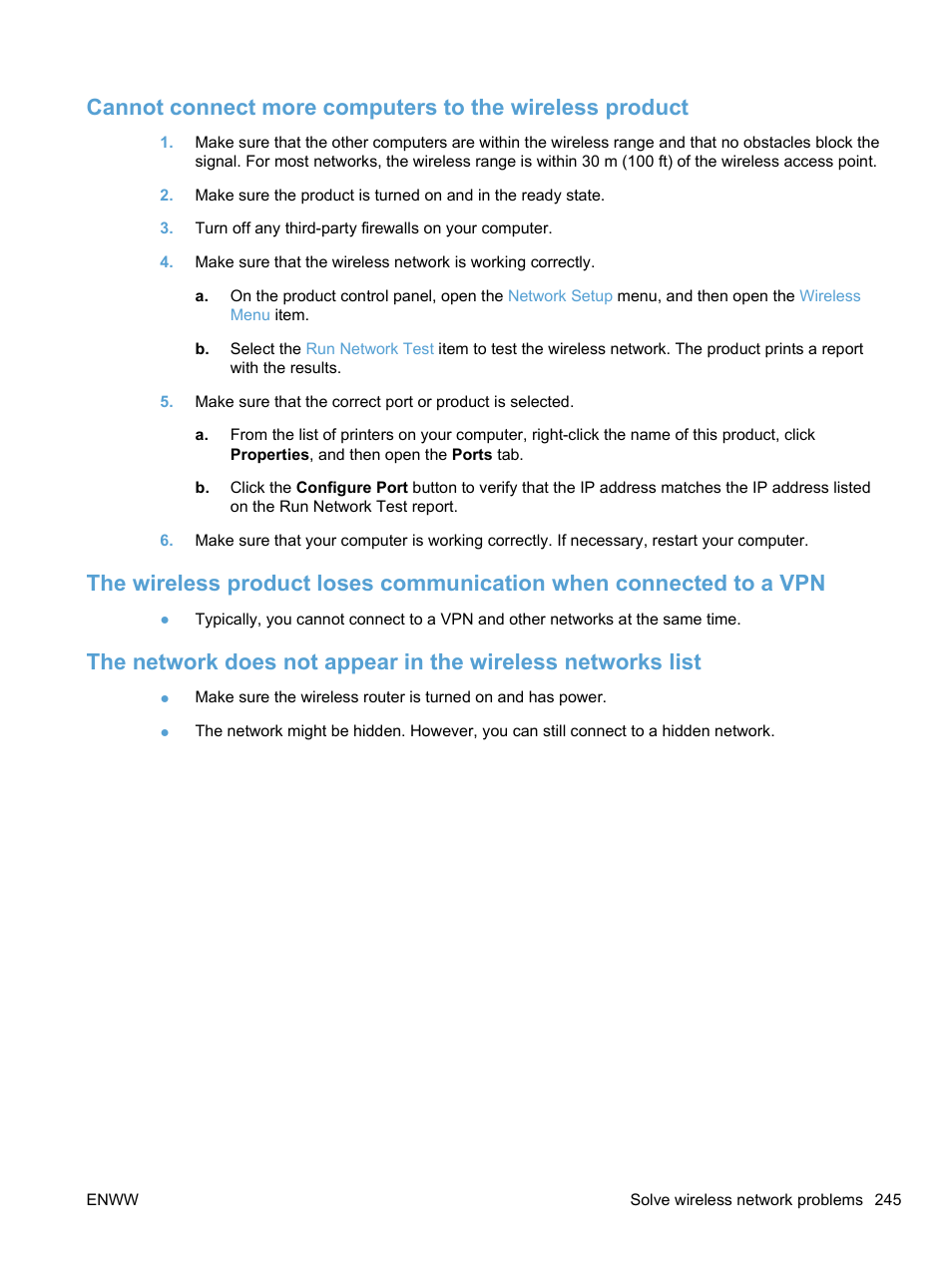 HP LaserJet Pro CM1415fnw Color Multifunction Printer User Manual | Page 261 / 308