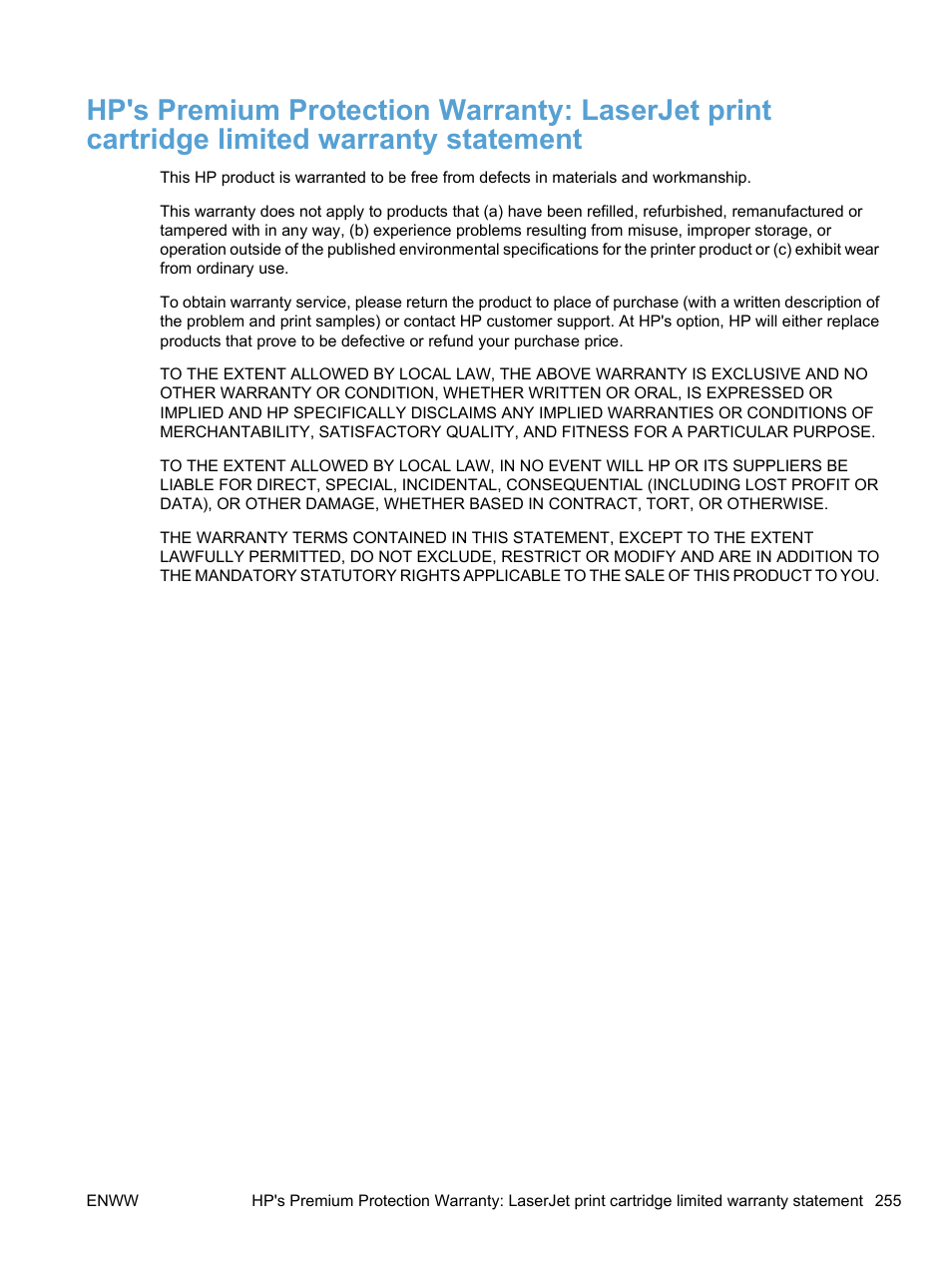 HP LaserJet Pro CM1415fnw Color Multifunction Printer User Manual | Page 271 / 308