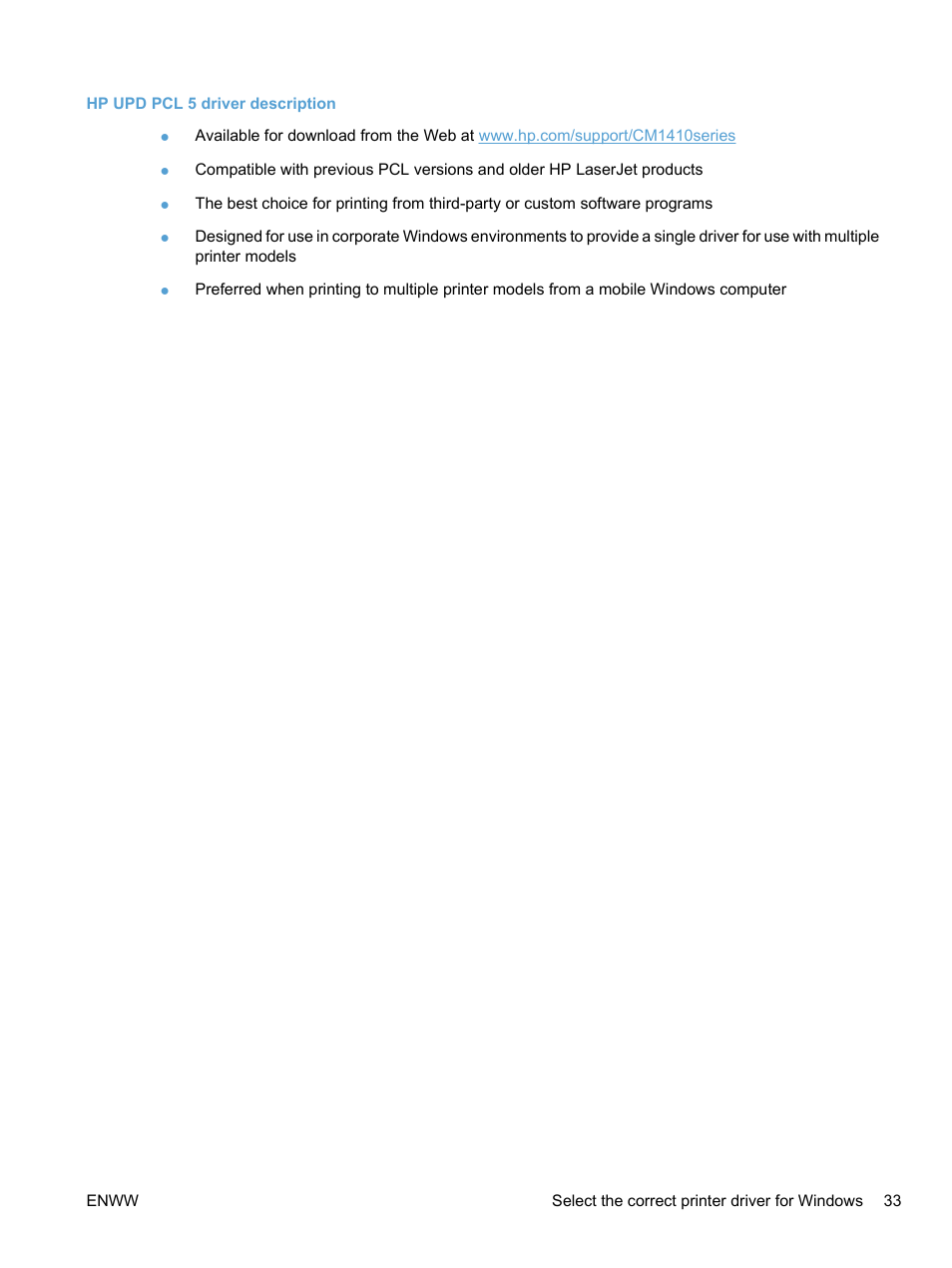 HP LaserJet Pro CM1415fnw Color Multifunction Printer User Manual | Page 49 / 308