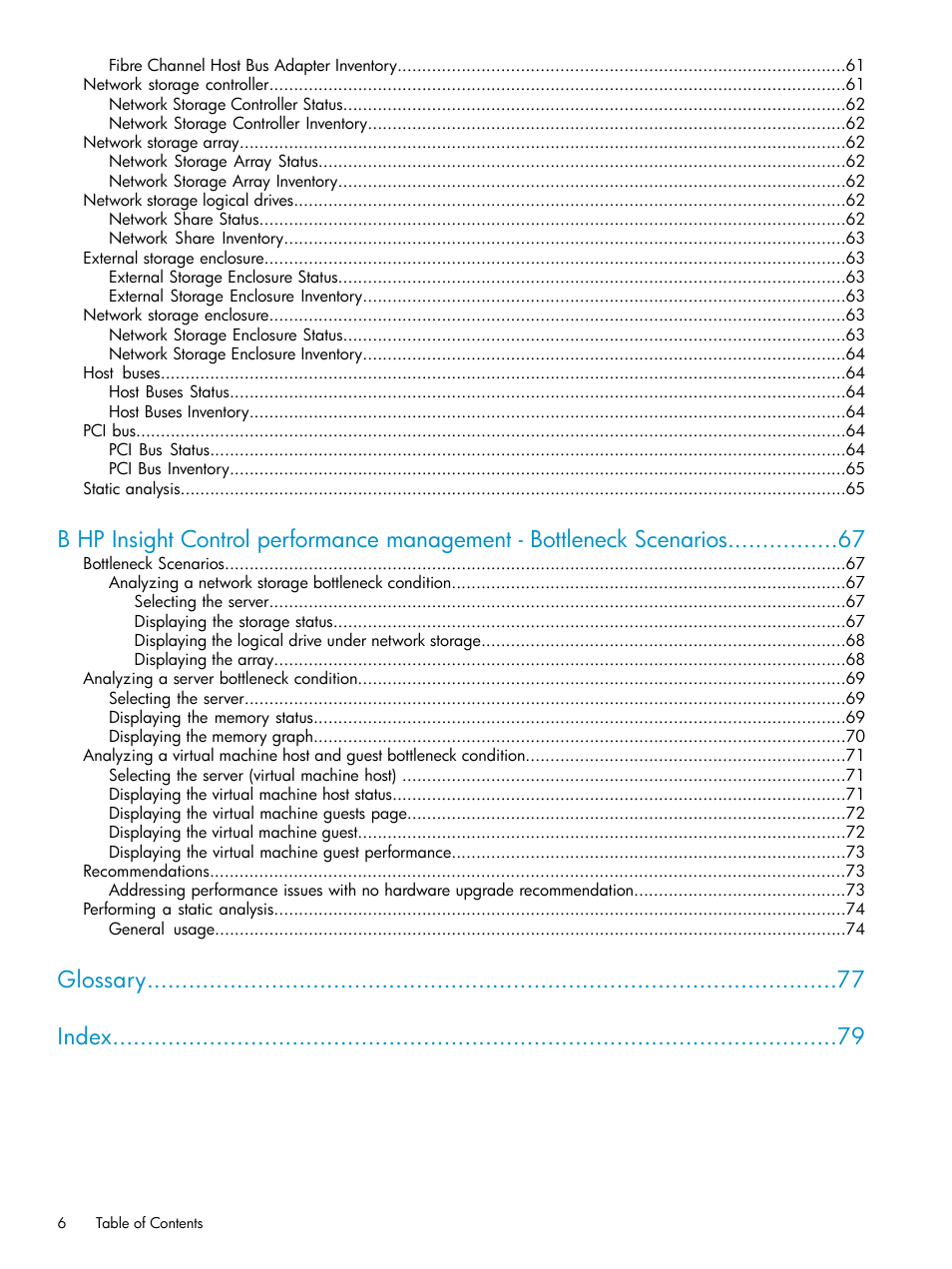 Glossary index | HP Insight Control User Manual | Page 6 / 79