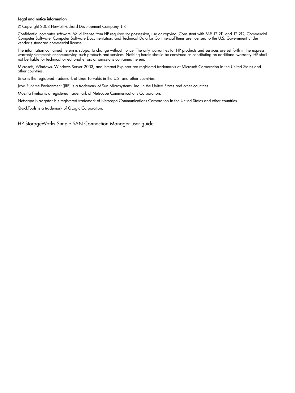 HP 8.20q Fibre Channel Switch User Manual | Page 2 / 98