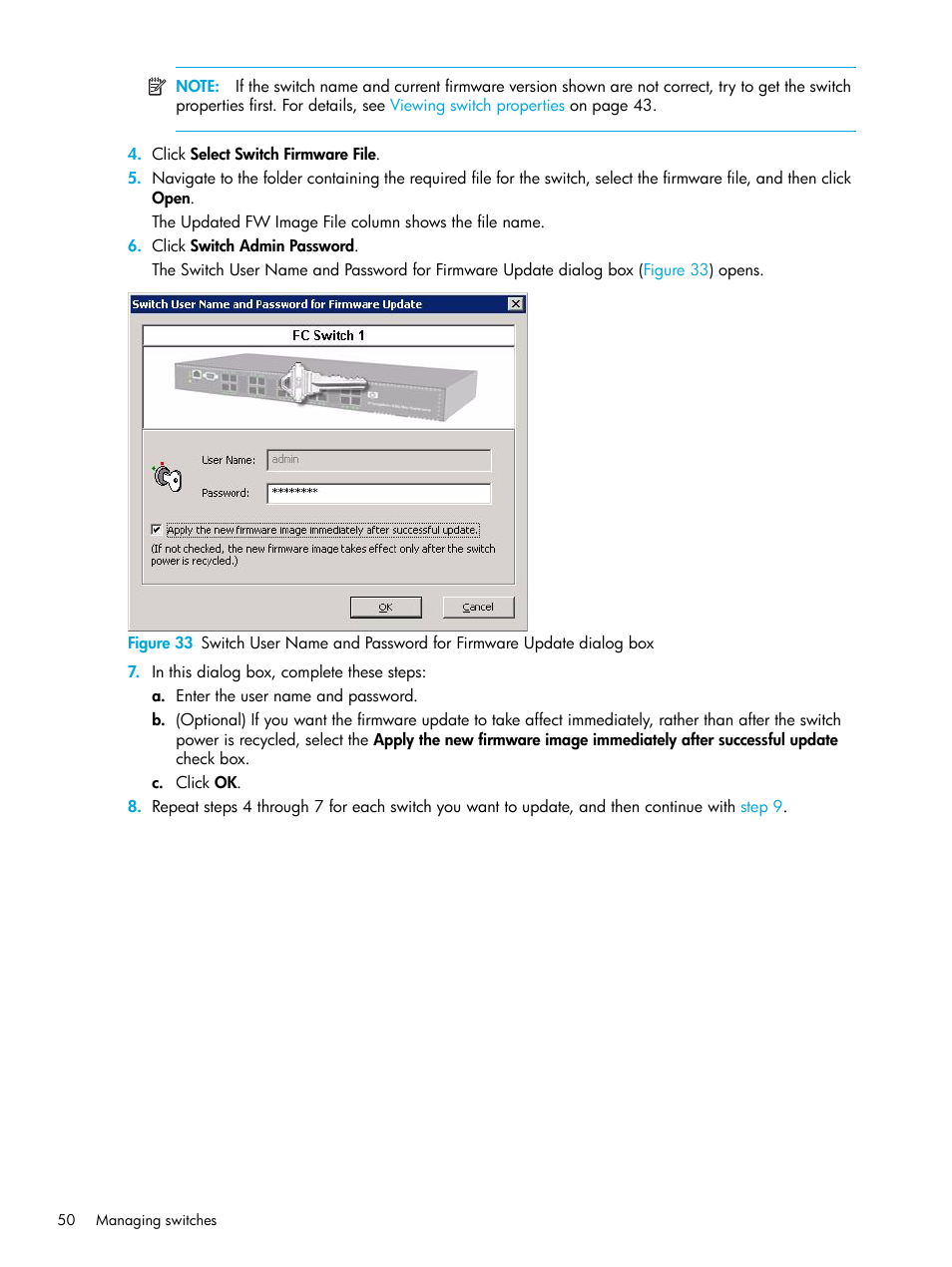 HP 8.20q Fibre Channel Switch User Manual | Page 50 / 98