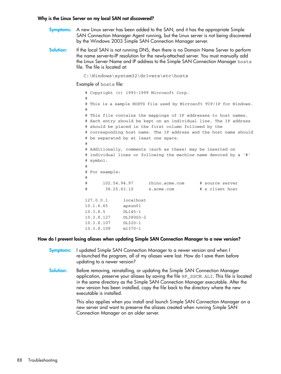 HP 8.20q Fibre Channel Switch User Manual | Page 88 / 98