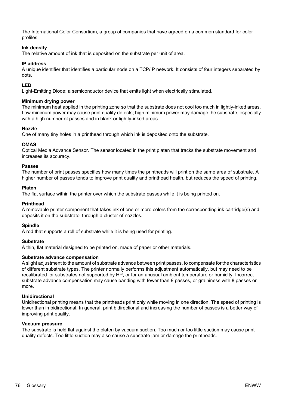 HP Designjet L25500 Printer series User Manual | Page 80 / 82