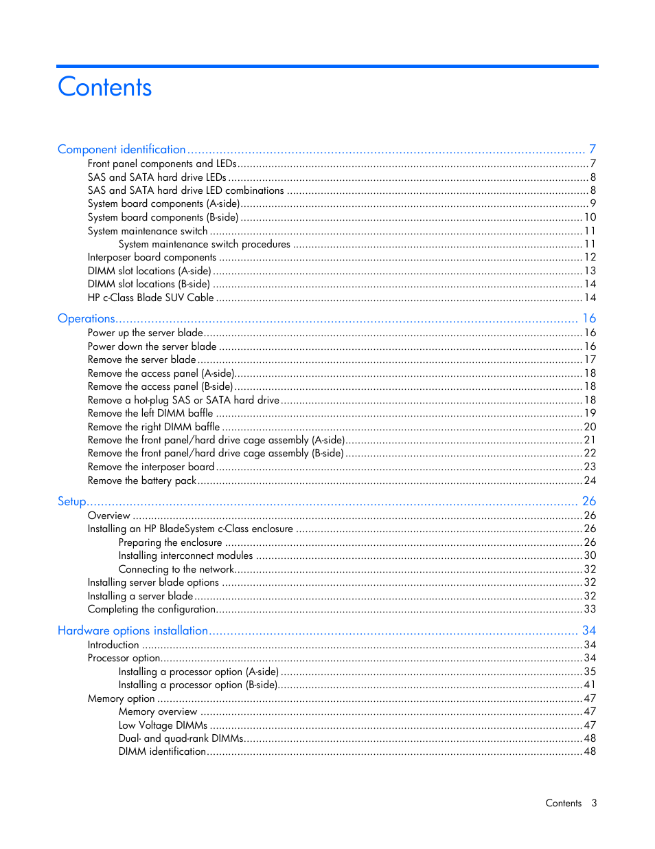 HP ProLiant BL680c G7 Server-Blade User Manual | Page 3 / 134