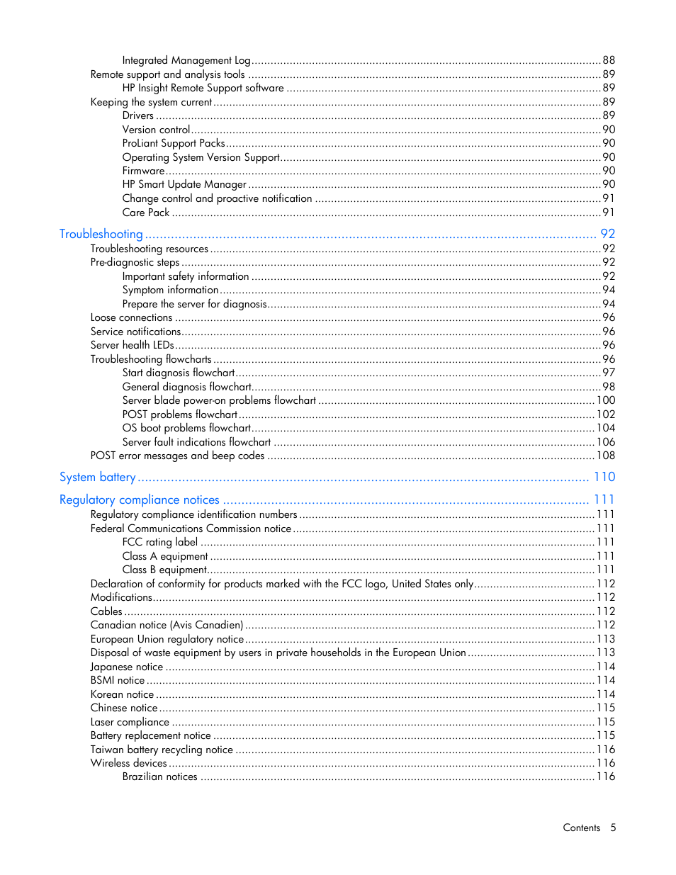HP ProLiant BL680c G7 Server-Blade User Manual | Page 5 / 134