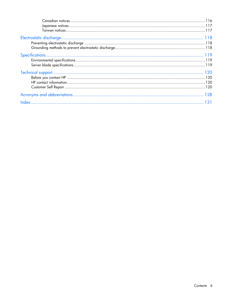 HP ProLiant BL680c G7 Server-Blade User Manual | Page 6 / 134