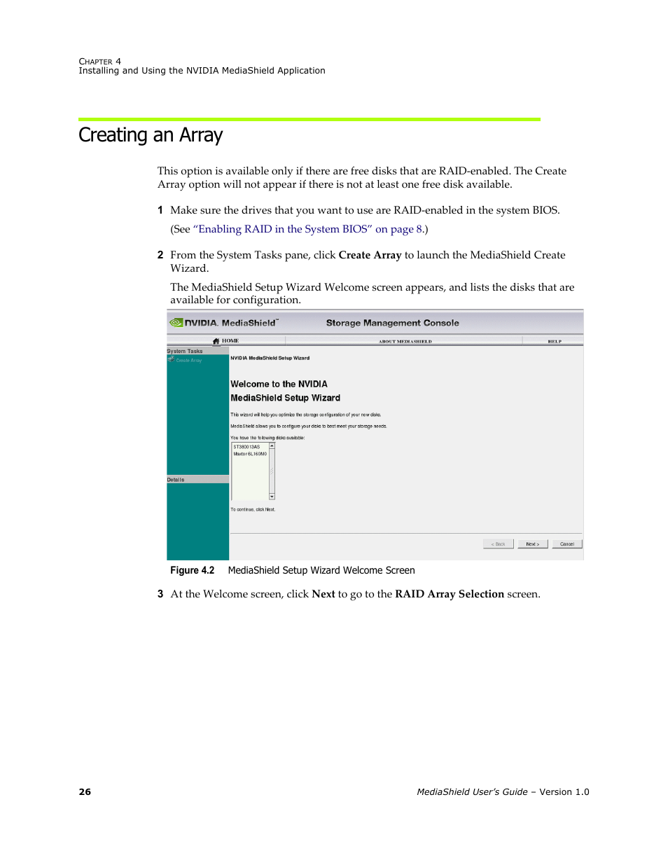 Creating an array | HP ProLiant ML115 Server User Manual | Page 30 / 58