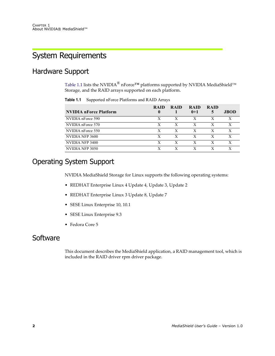 System requirements, Hardware support, Operating system support | Software, Hardware support operating system support software | HP ProLiant ML115 Server User Manual | Page 6 / 58
