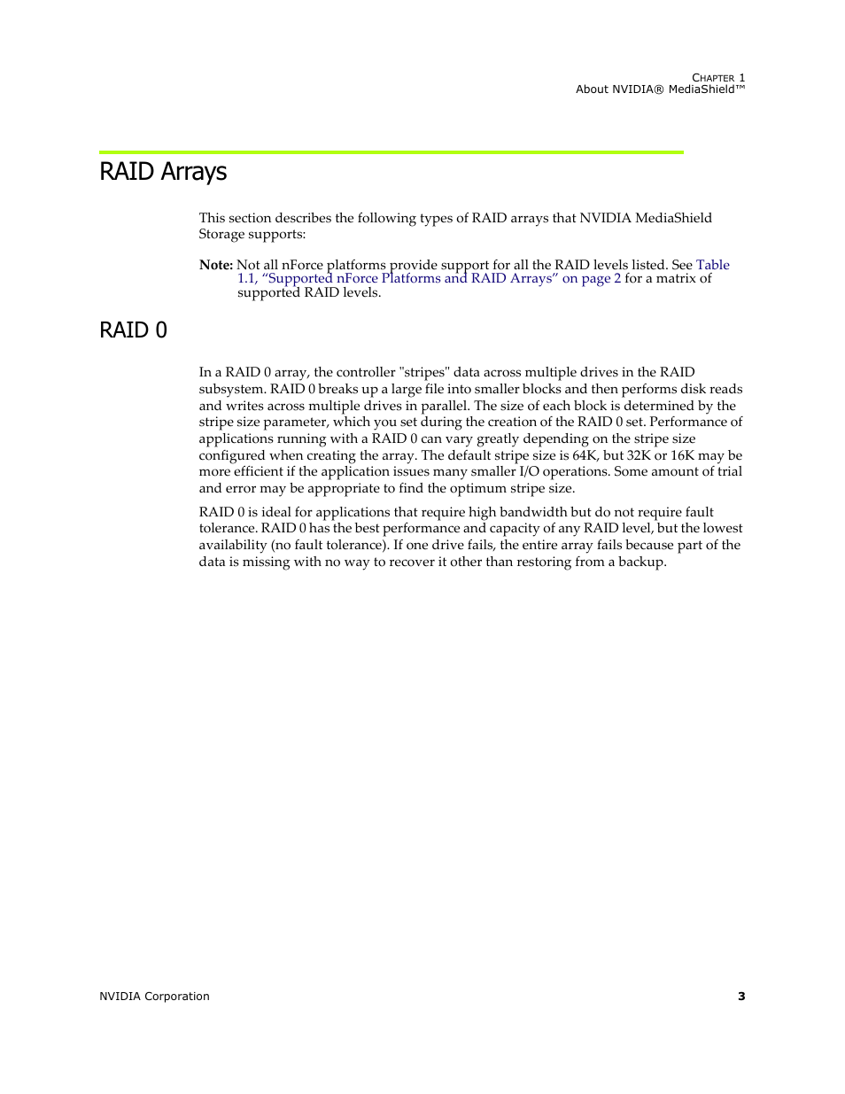 Raid arrays, Raid 0 | HP ProLiant ML115 Server User Manual | Page 7 / 58