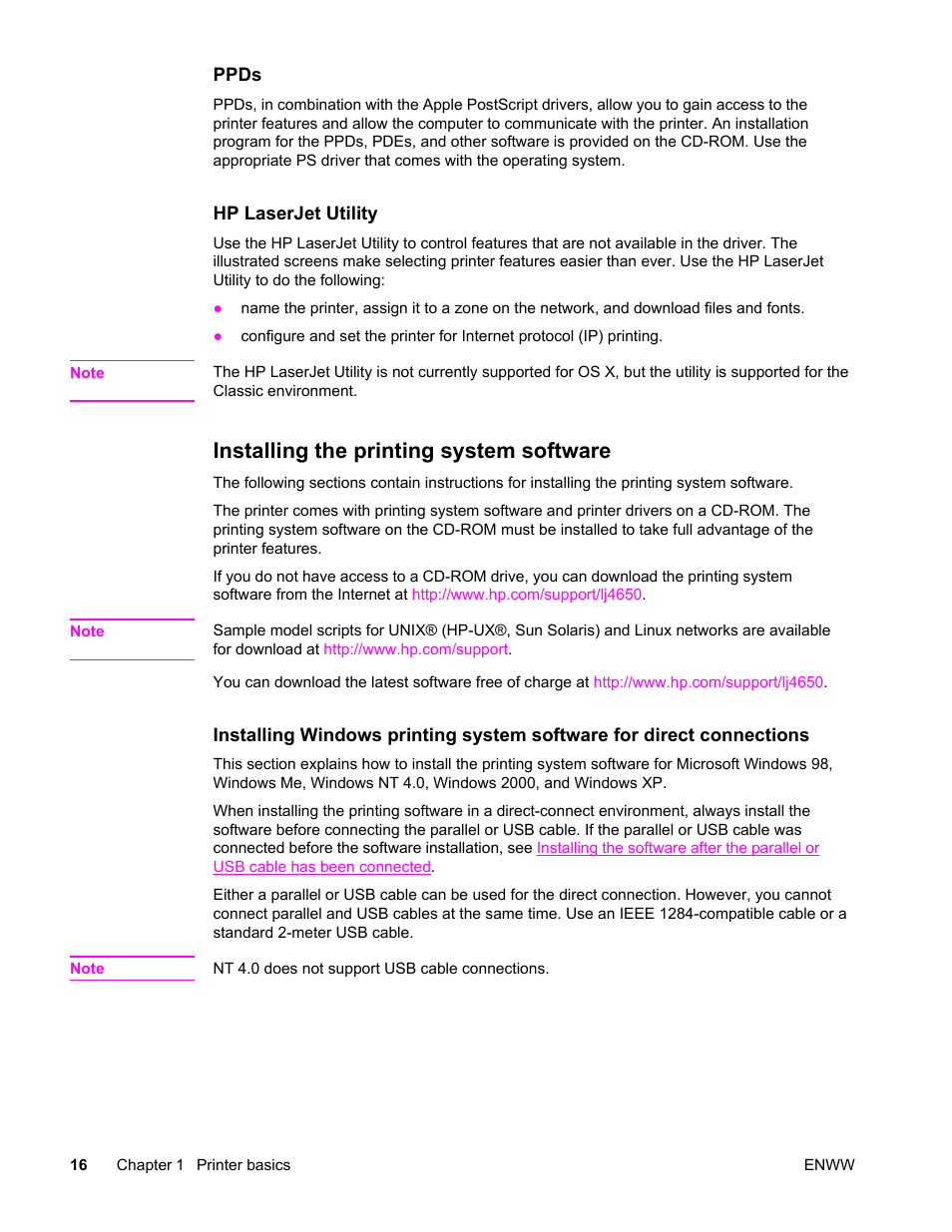 Installing the printing system software | HP Color LaserJet 4650 Printer series User Manual | Page 30 / 276